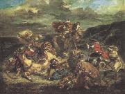 Eugene Delacroix The Lion Hunt (mk45) China oil painting reproduction